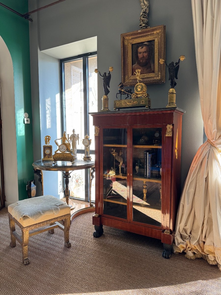 Mahogany Display Cabinet, Empire-consulate Period, Early 19th Century. -photo-7