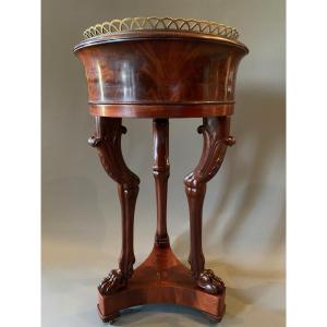 Bernard Molitor: Exceptional Stamped Mahogany Planter From The Consulate Period.