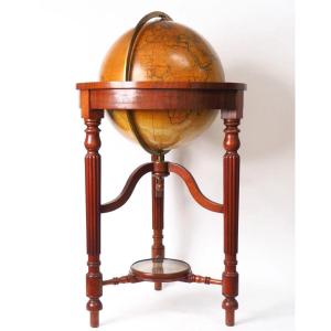 Charles Smith, Superbe Globe Terrestre Signé, Milieu Du XIXème Siècle. 