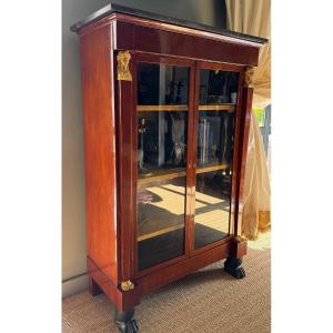 Mahogany Display Cabinet, Empire-consulate Period, Early 19th Century. 