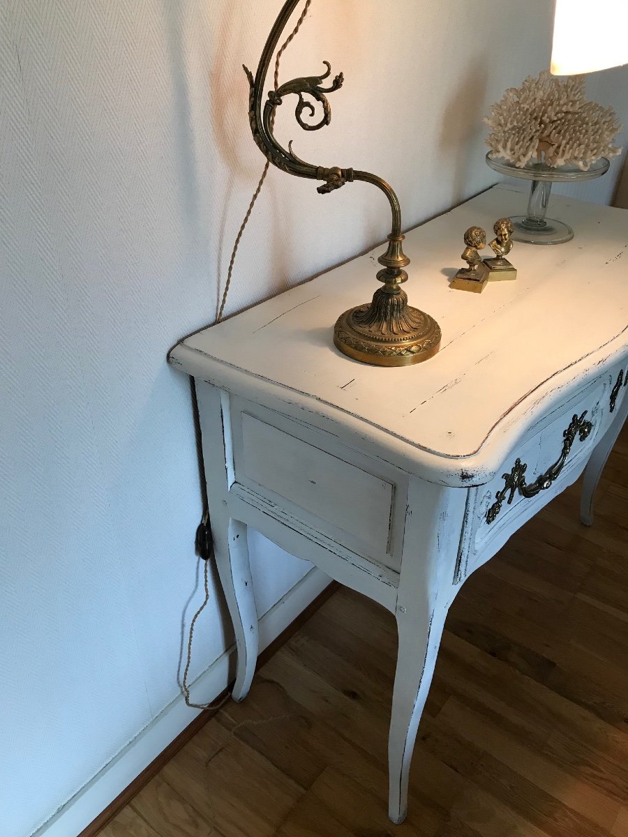 18th Century Louis XV Commode Dite Old Perruquière In White Patinated Oak-photo-4