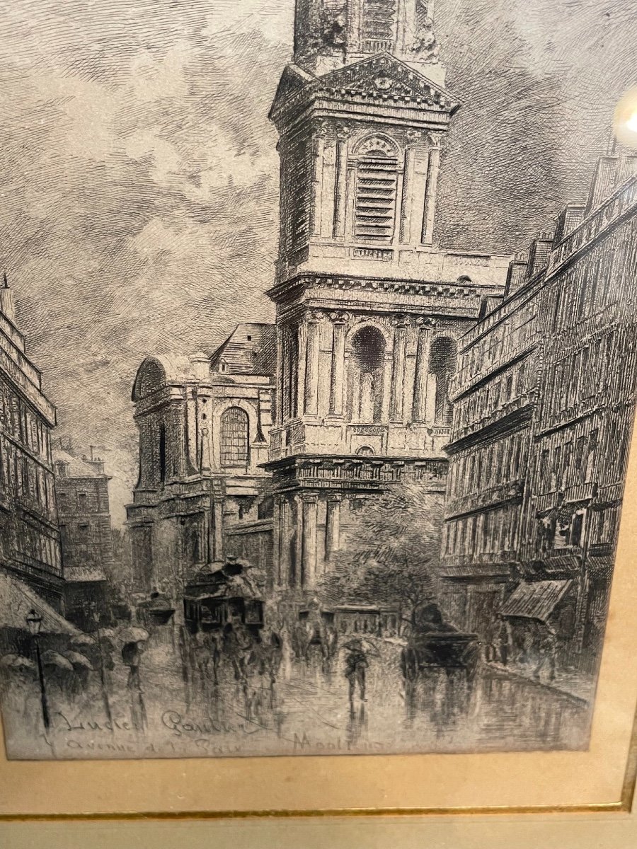 Old Moose Drawing By Lucien Gautier: Avenue De La Paix Montrouge Paris Late XIX Eme Painting-photo-1