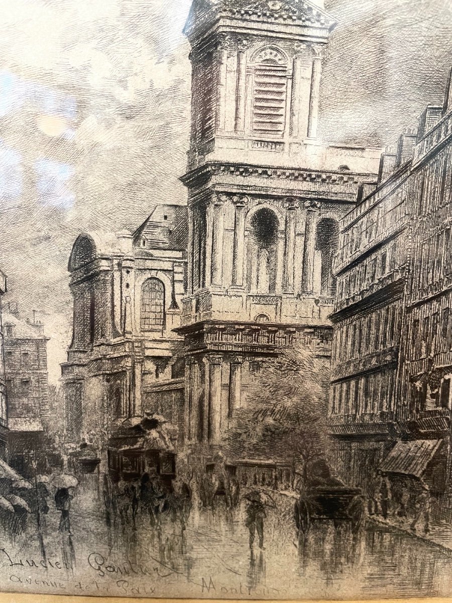 Old Moose Drawing By Lucien Gautier: Avenue De La Paix Montrouge Paris Late XIX Eme Painting-photo-7