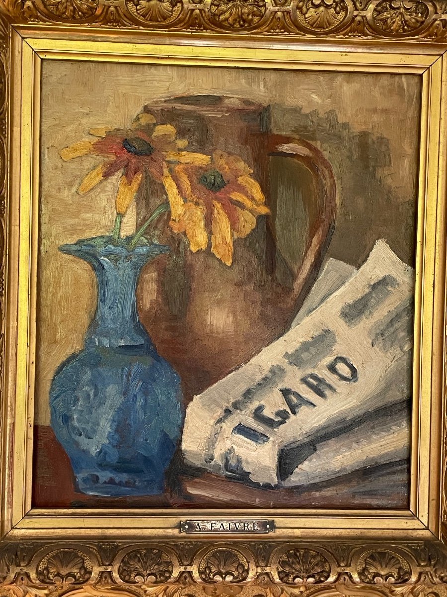 Old Painting: Still Life Attributed To Abel Faivre; Beginning XX Eme Century Hsp-photo-6