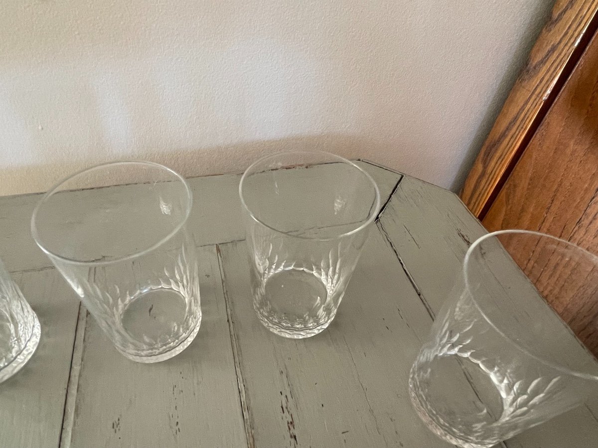 6 Verres Anciens Dits Gobelets En Cristal De Baccarat Ancien Verre Epoque XX ème-photo-4