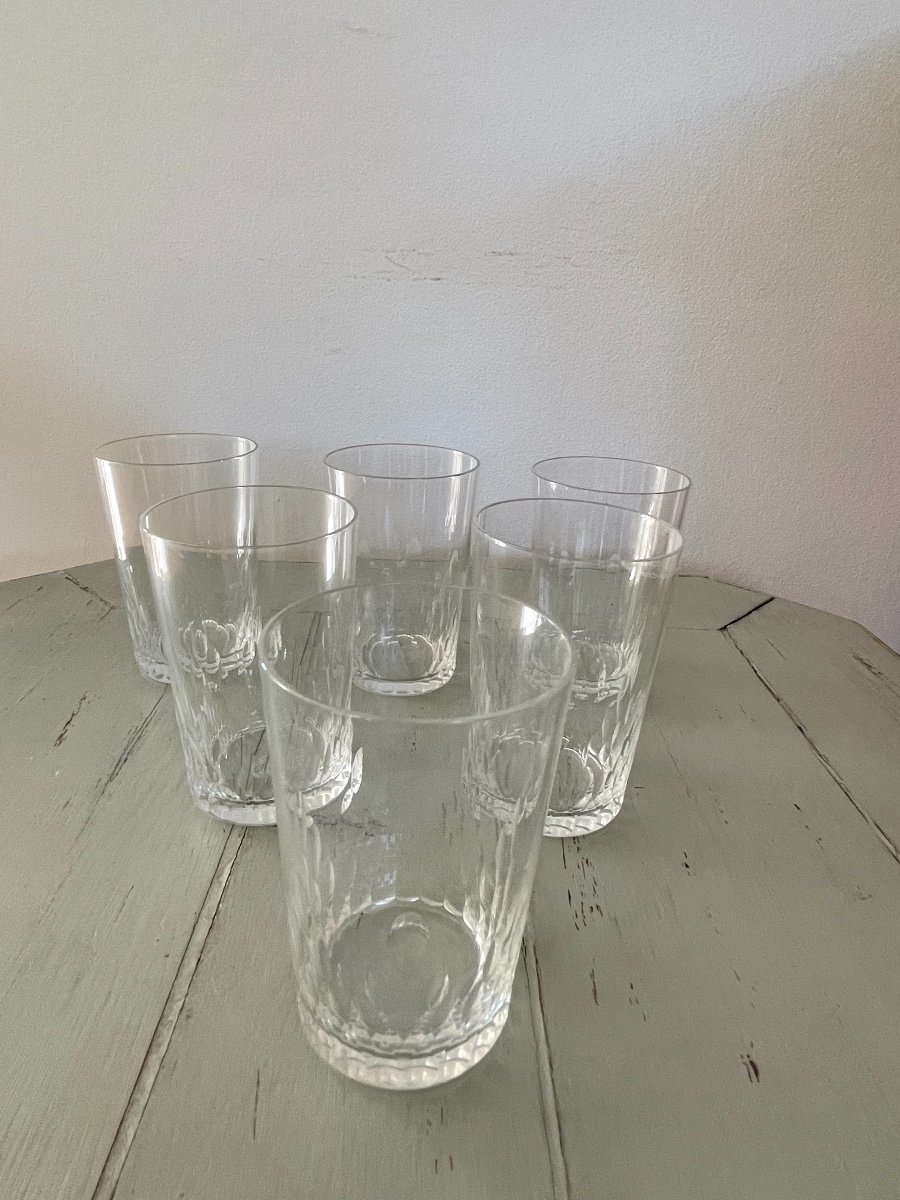 6 Verres Anciens Dits Gobelets En Cristal De Baccarat Ancien Verre Epoque XX ème