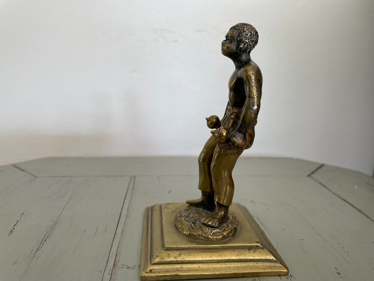 Small Gilt Bronze Statue: The Nubian End Of The XIXth Beginning XXth Orientalist Showcase Curiosity-photo-4