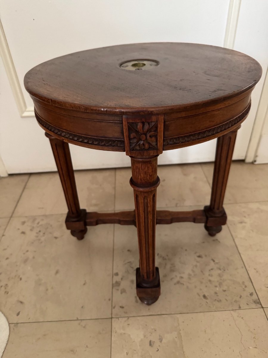 Old Small Louis XVI Style Piano Stool Mid 19th Century In Beech In Good Condition-photo-1