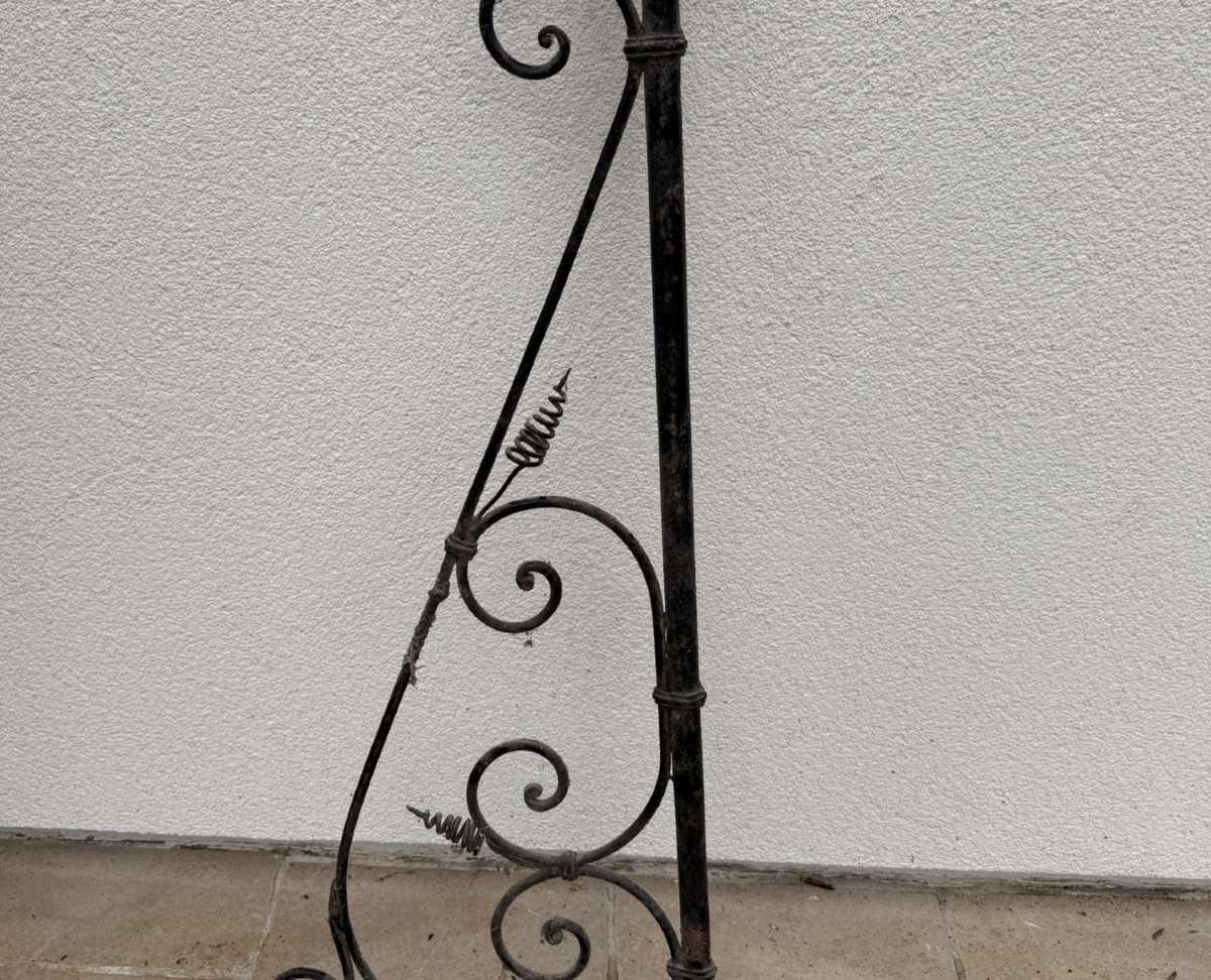 Old Wrought Iron Sign Holder Early 20th Century Shop Window Trade Commerce-photo-1