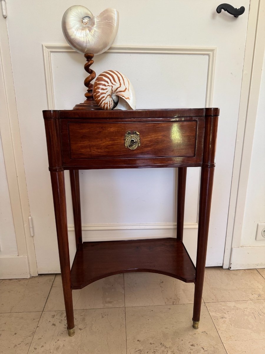 Ancienne Petite Table Volante En Acajou d'époque Louis XVI d' Appoint  Console Chevet XVIII ème-photo-1