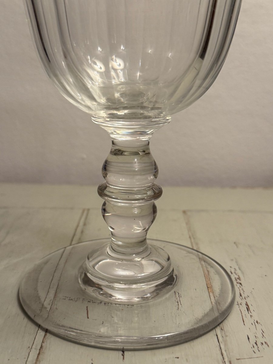 Old And Large Norman Glass Called Wedding Glass In Crystal From The 19th Century -photo-3