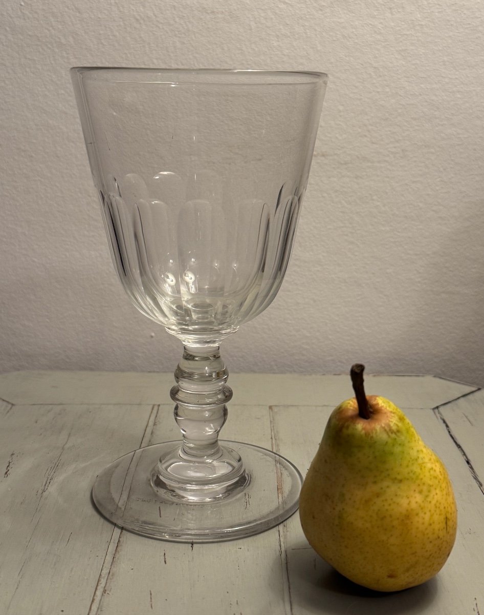 Old And Large Norman Glass Called Wedding Glass In Crystal From The 19th Century 