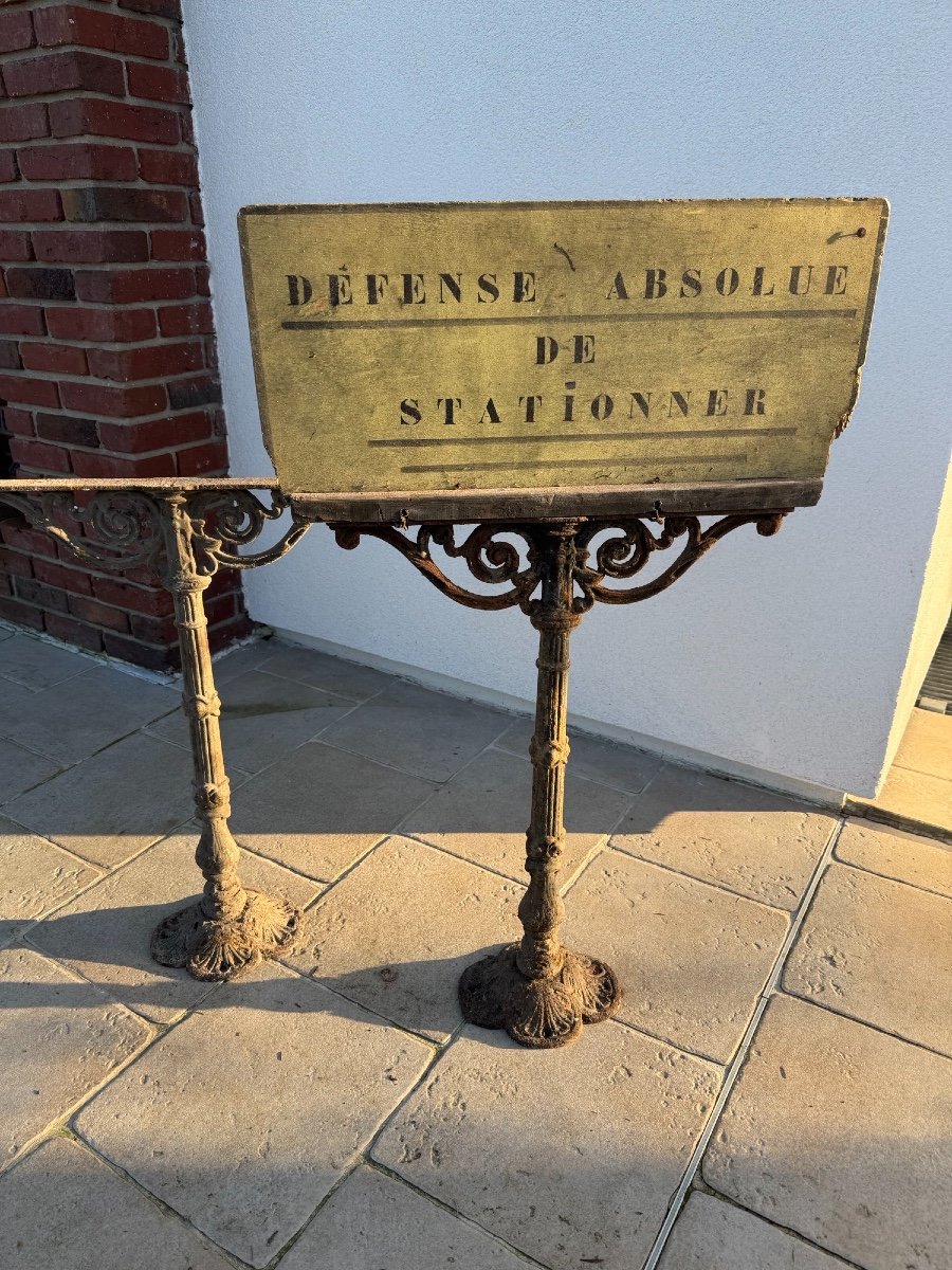 Ancienne Paire De Pieds En Fonte Pour Panneau Ou Dessous De Table XIX Eme Siècle Curiosité-photo-4