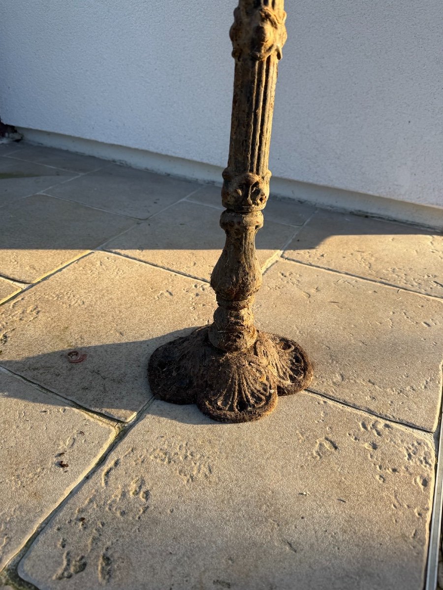 Ancienne Paire De Pieds En Fonte Pour Panneau Ou Dessous De Table XIX Eme Siècle Curiosité-photo-1