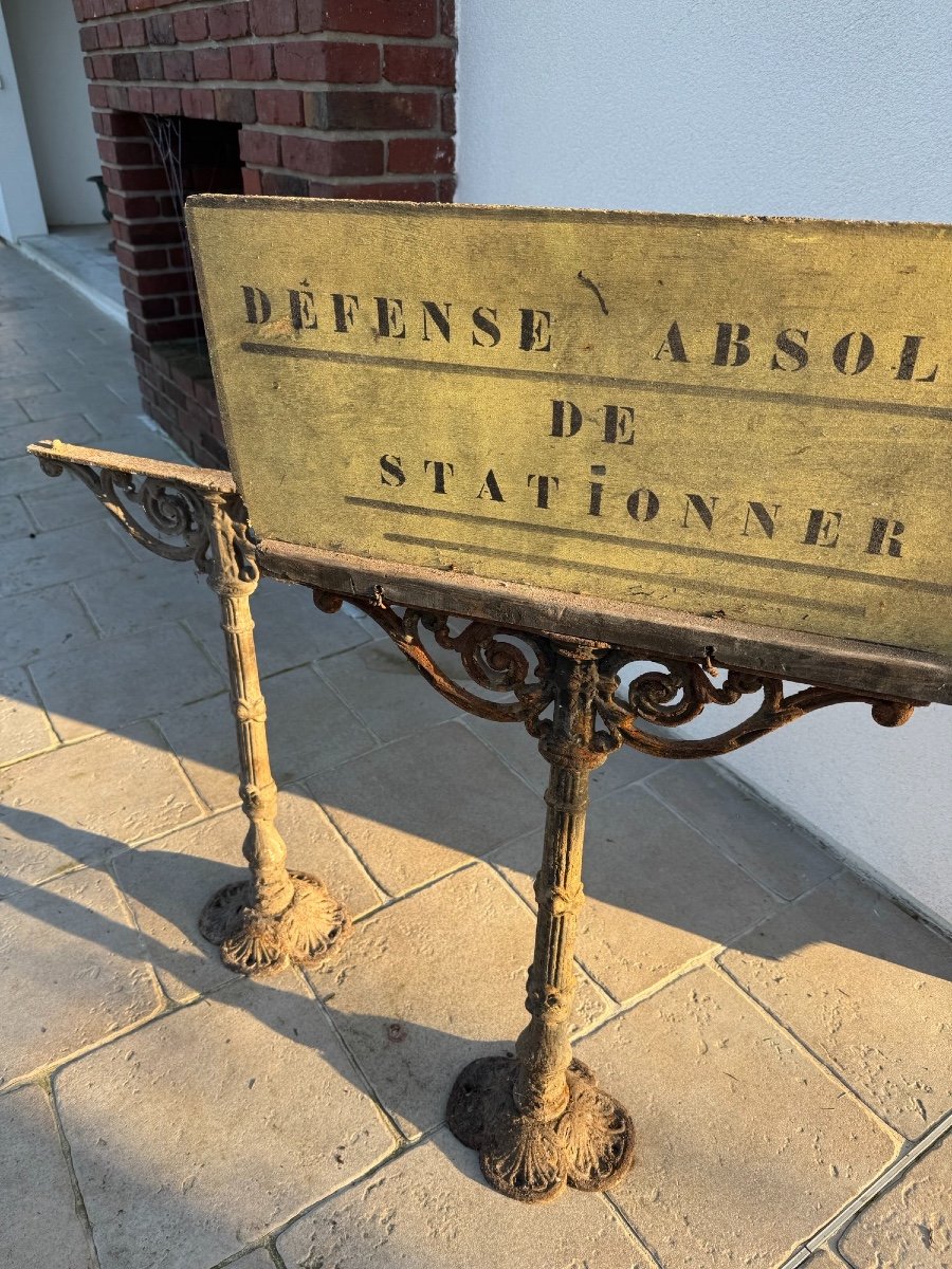 Ancienne Paire De Pieds En Fonte Pour Panneau Ou Dessous De Table XIX Eme Siècle Curiosité-photo-2