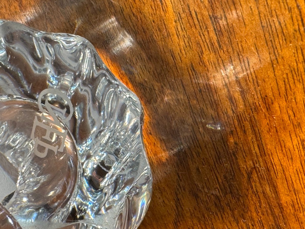 Ancien Petit Vase En Cristal De Baccarat , en forme de Vagues , Milieu XX ème -photo-6