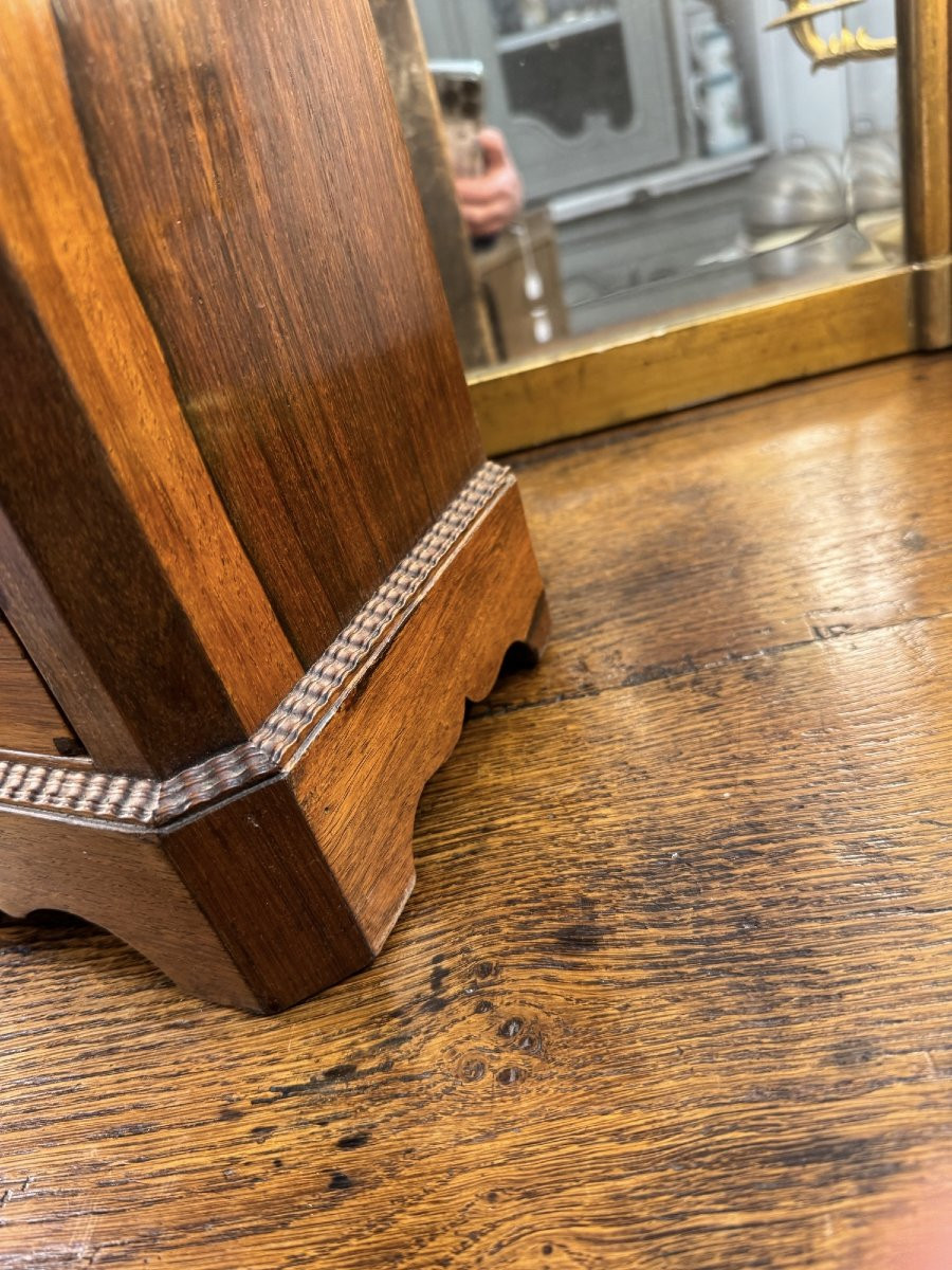 Ancienne Petite Vitrine étagere Murale En Bois Travaillé , Armoire De Maitrise Fin Du XIX Eme-photo-2