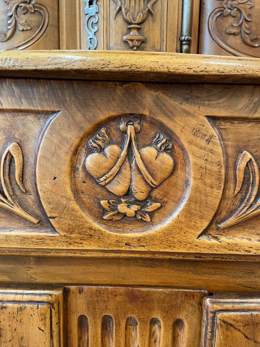 Old Provencal Walnut Sliding Buffet From The XVIII Buffet De Fouques-photo-6