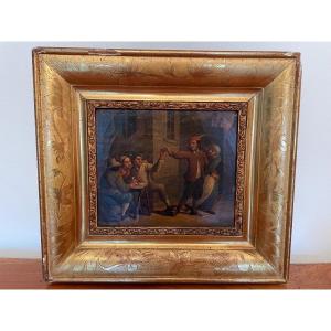 Old Painting Oil On Canvas Flemish School David Teniers The Younger XVIIth Century Hst XVIII