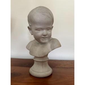 Old Porcelain Biscuit Bust A Cherub Signed Ch Hasse Putti Putto Baby Child Sevres