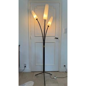 Old Tripod Floor Lamp By Maison Lunel 50s/60s Vintage 20th