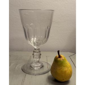 Ancien Et Grand Verre Normand Dit De Mariage En Cristal Epoque XIX Eme Siècle 