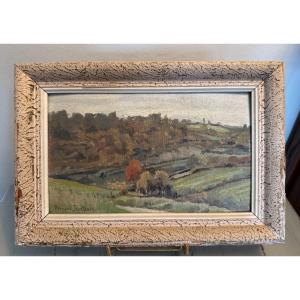 Old Small Painting By Bernard Jourdain, Rouen School Oil Canvas 20th Century Impressionist 1