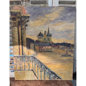 Old Provençal School Painting Oil On Canvas Impressionist Dated Signed Early 20th Century 