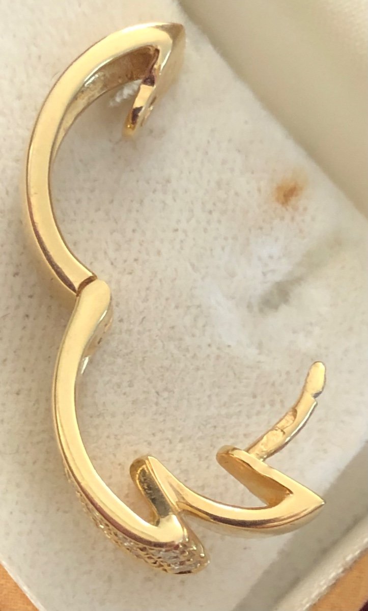 Gold/diamond Half-hoops-photo-2