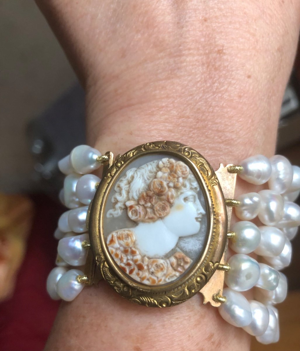 Cameo Bracelet / Baroque Pearls -photo-1