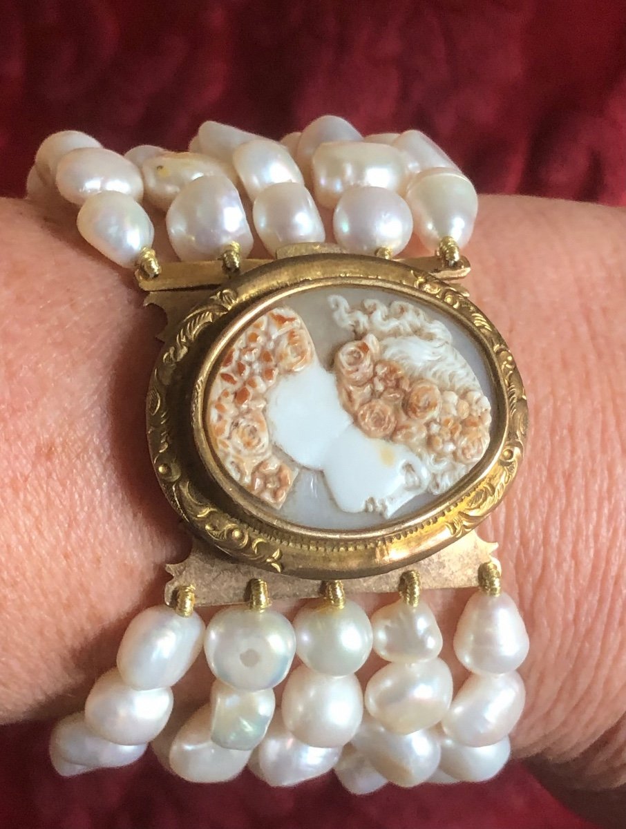 Cameo Bracelet / Baroque Pearls -photo-4