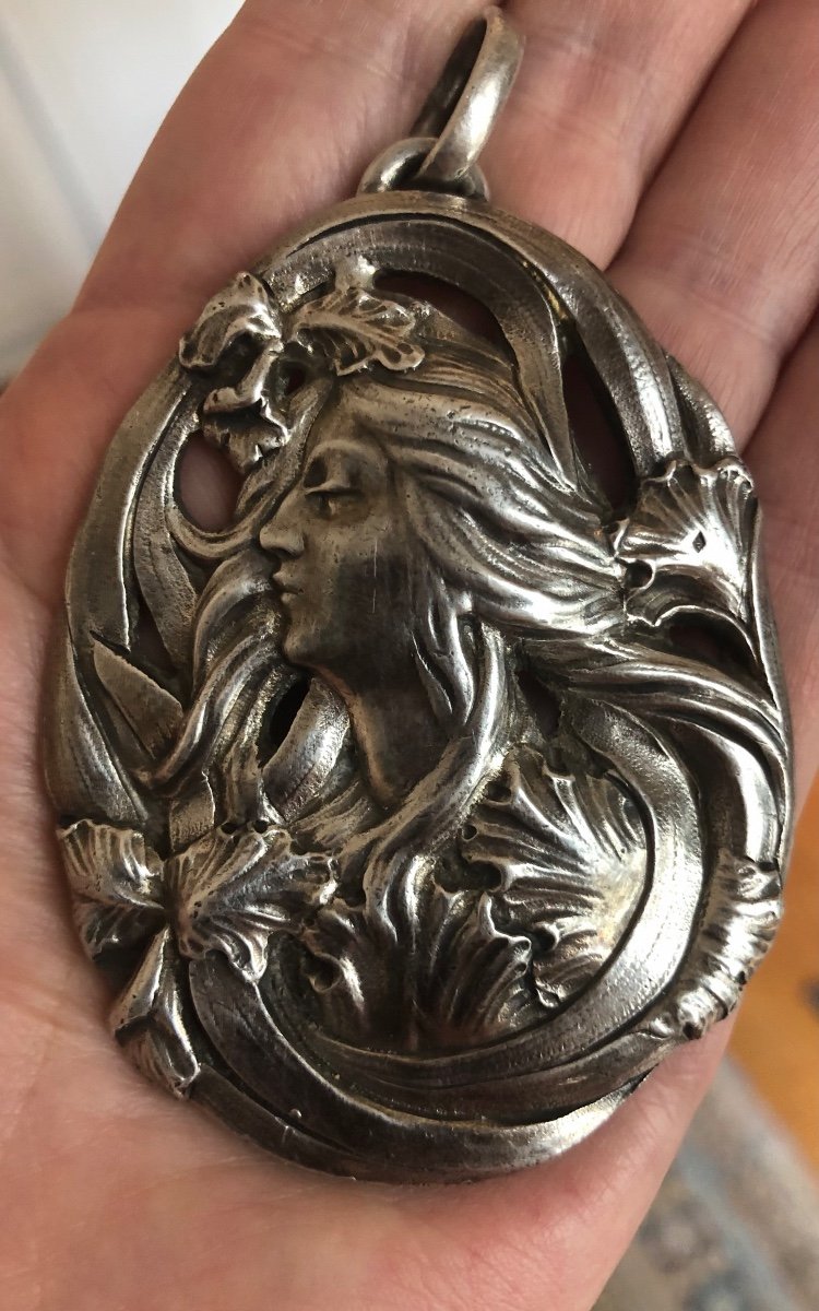 Pendentif  Art-nouveau Argent -photo-1