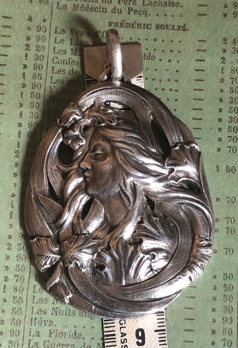 Pendentif  Art-nouveau Argent -photo-2