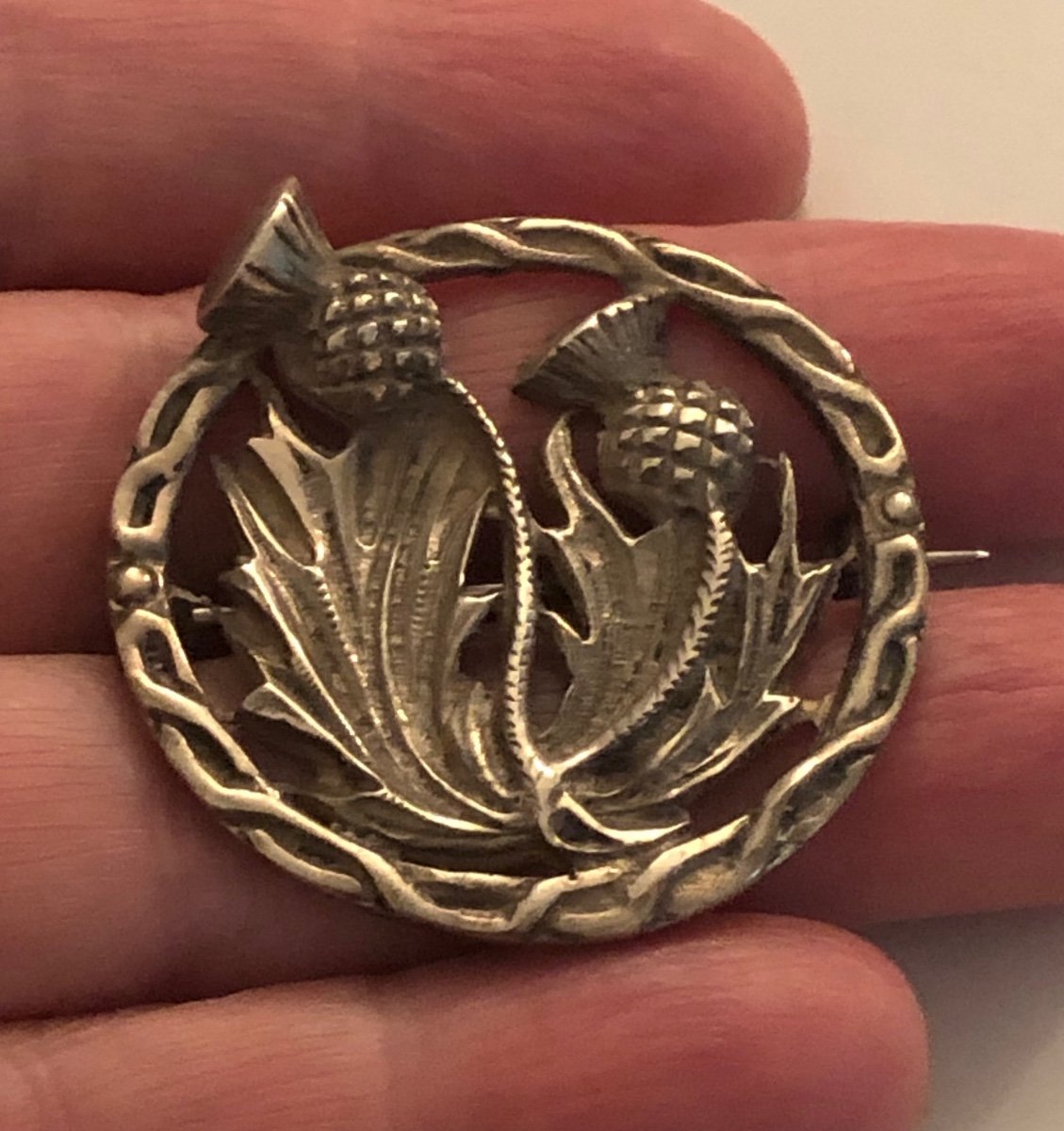 Art Nouveau Thistle Brooch