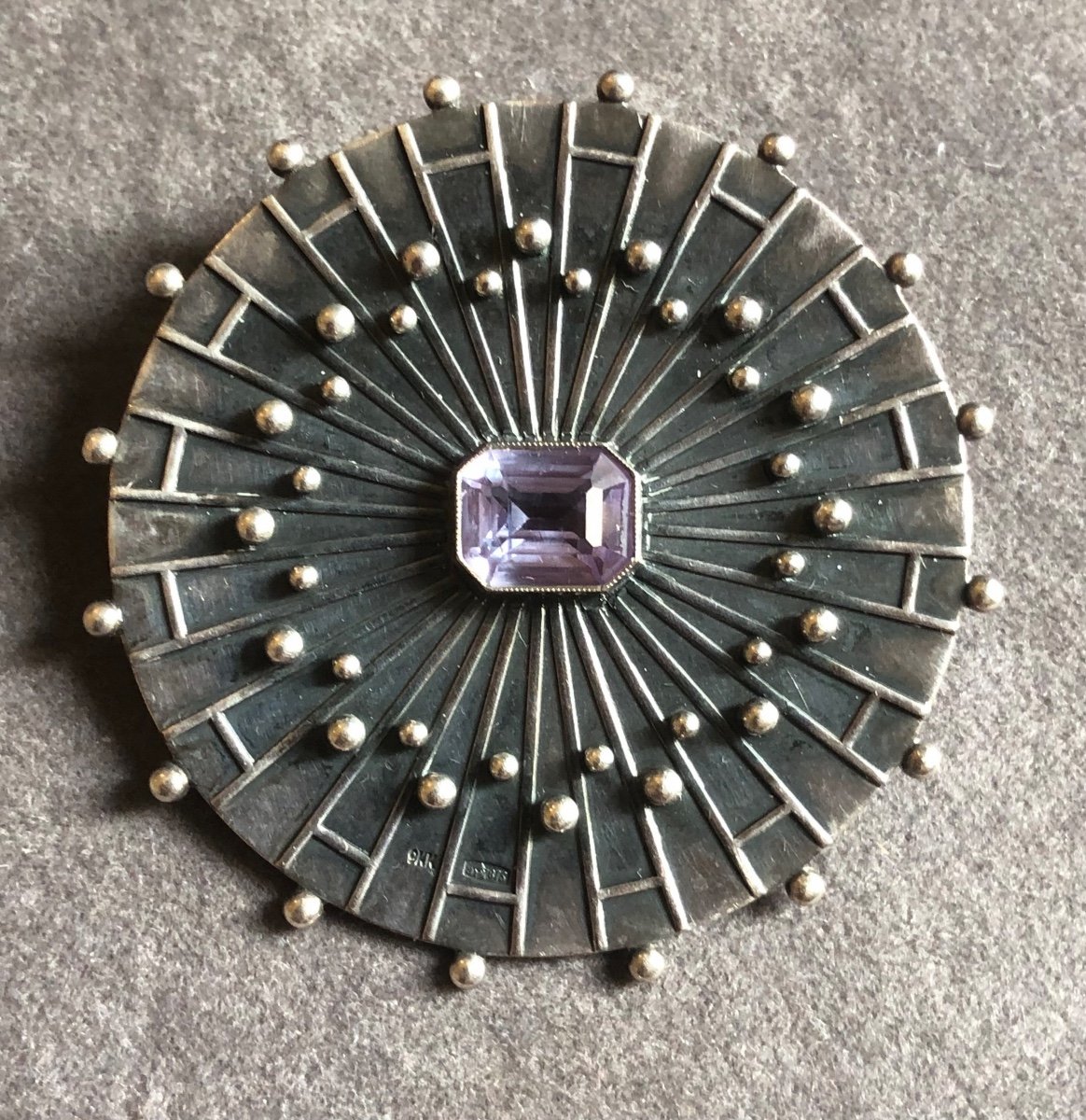 Art Deco Silver Brooch 