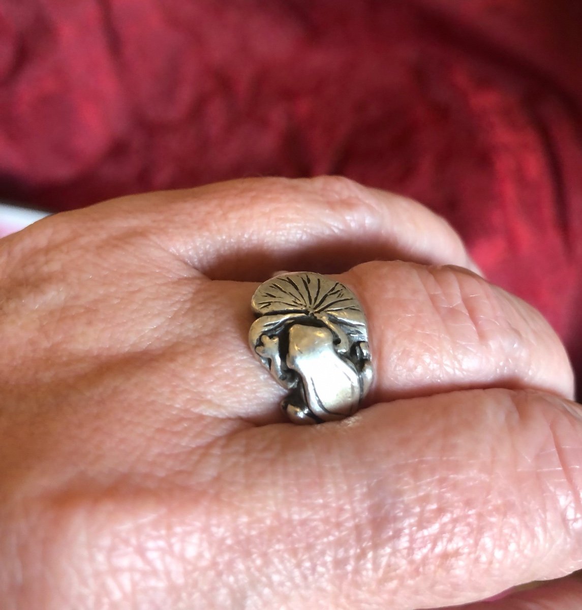 Art Nouveau Silver Ring 