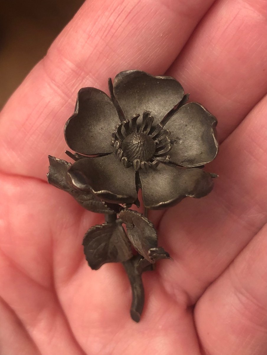 Art Nouveau Rose Brooch