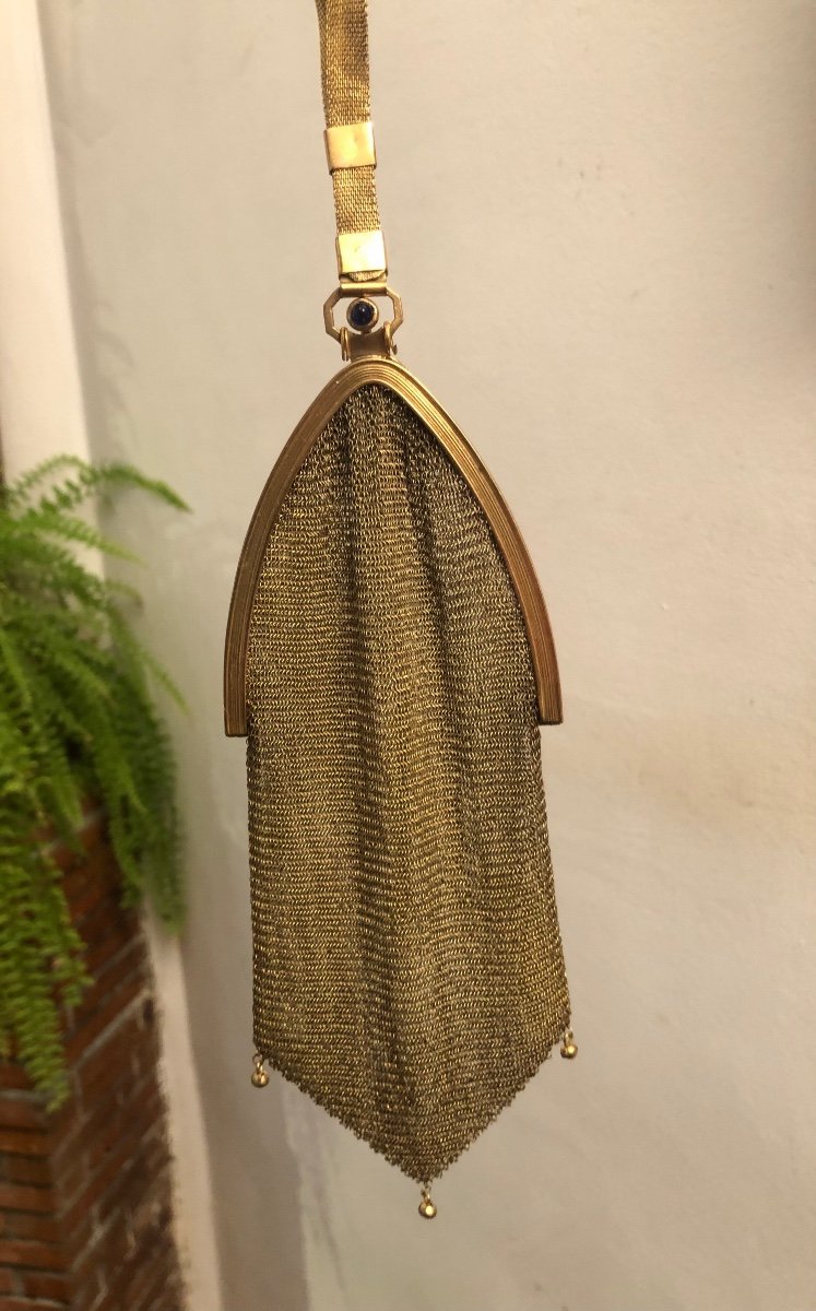 Gold Metal Evening Bag -photo-2