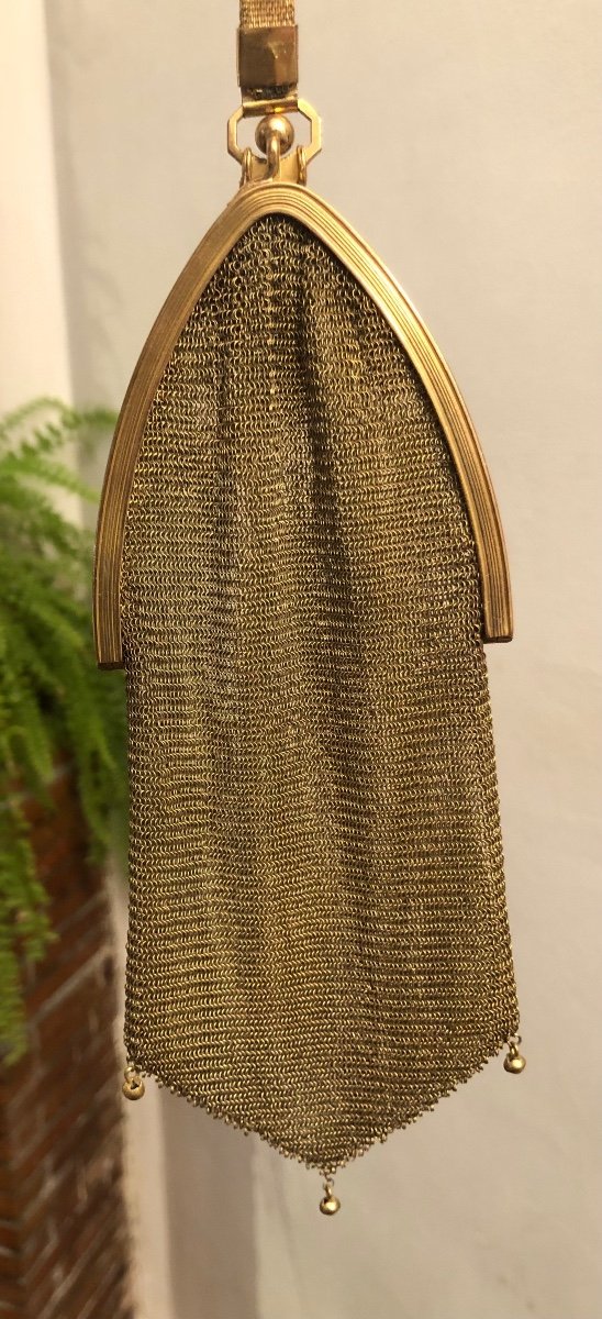 Gold Metal Evening Bag -photo-3