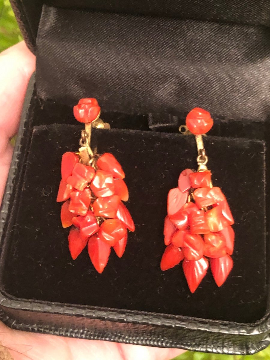 Napoleon III Coral Earrings-photo-4