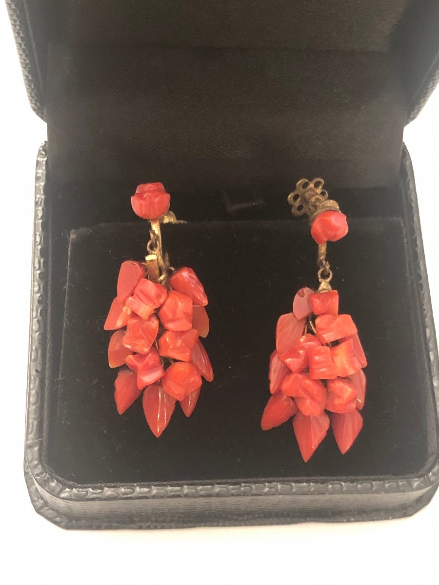 Napoleon III Coral Earrings-photo-2