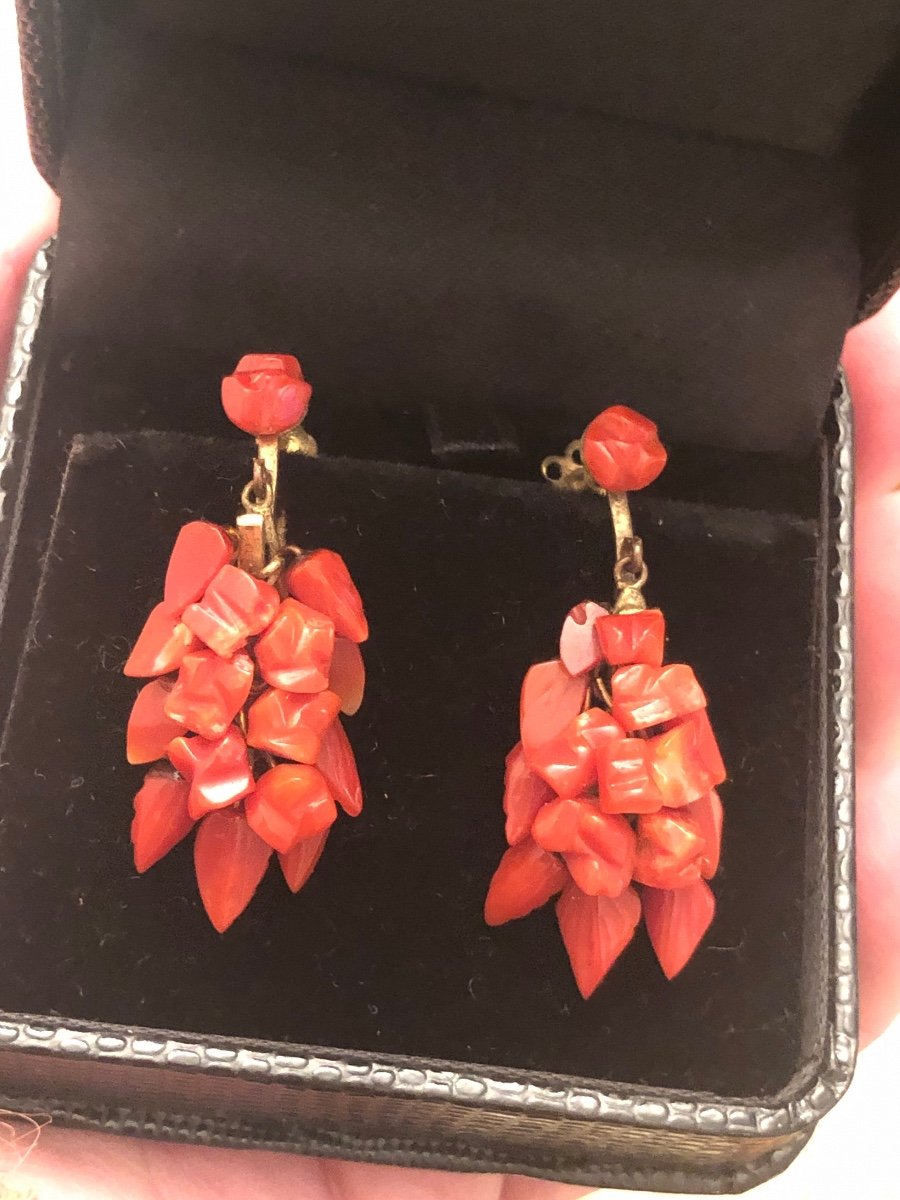 Napoleon III Coral Earrings-photo-4