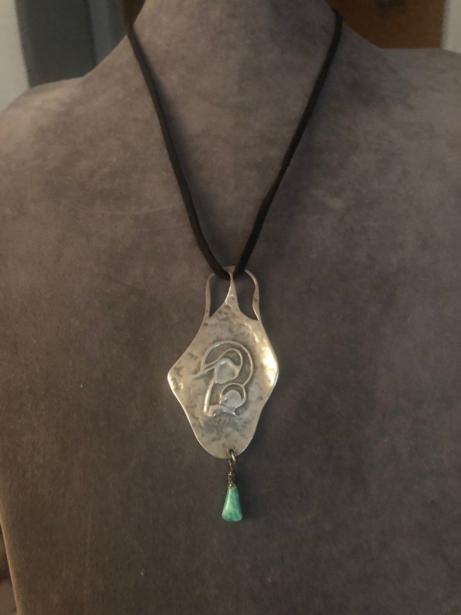 Art Nouveau Silver Pendant