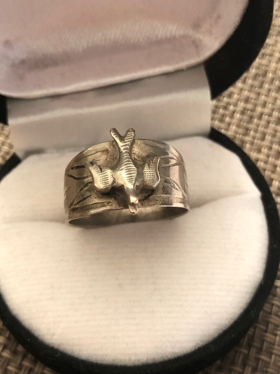 Antique Silver Holy Spirit Ring -photo-3