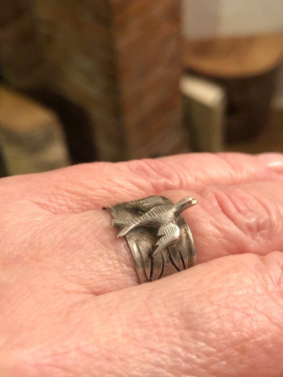 Antique Silver Holy Spirit Ring -photo-4