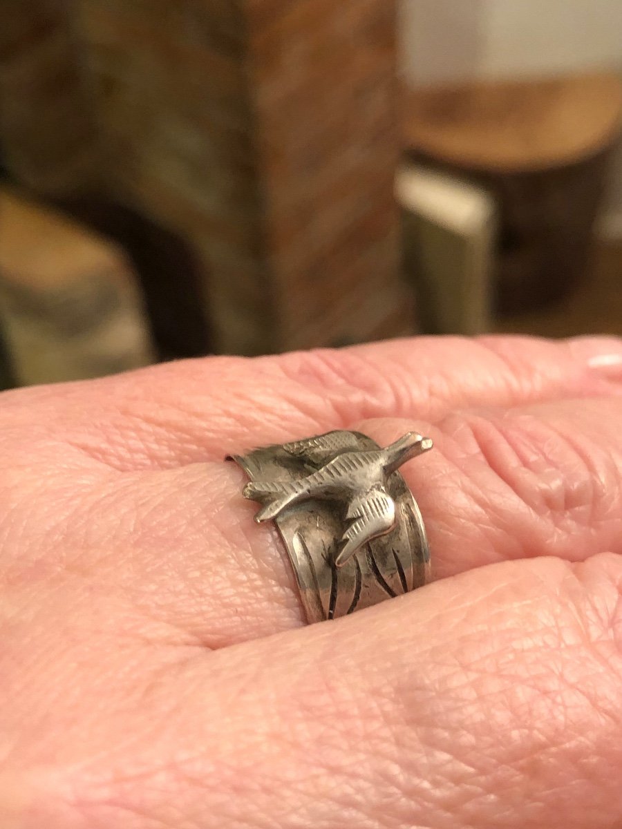 Antique Silver Holy Spirit Ring -photo-1