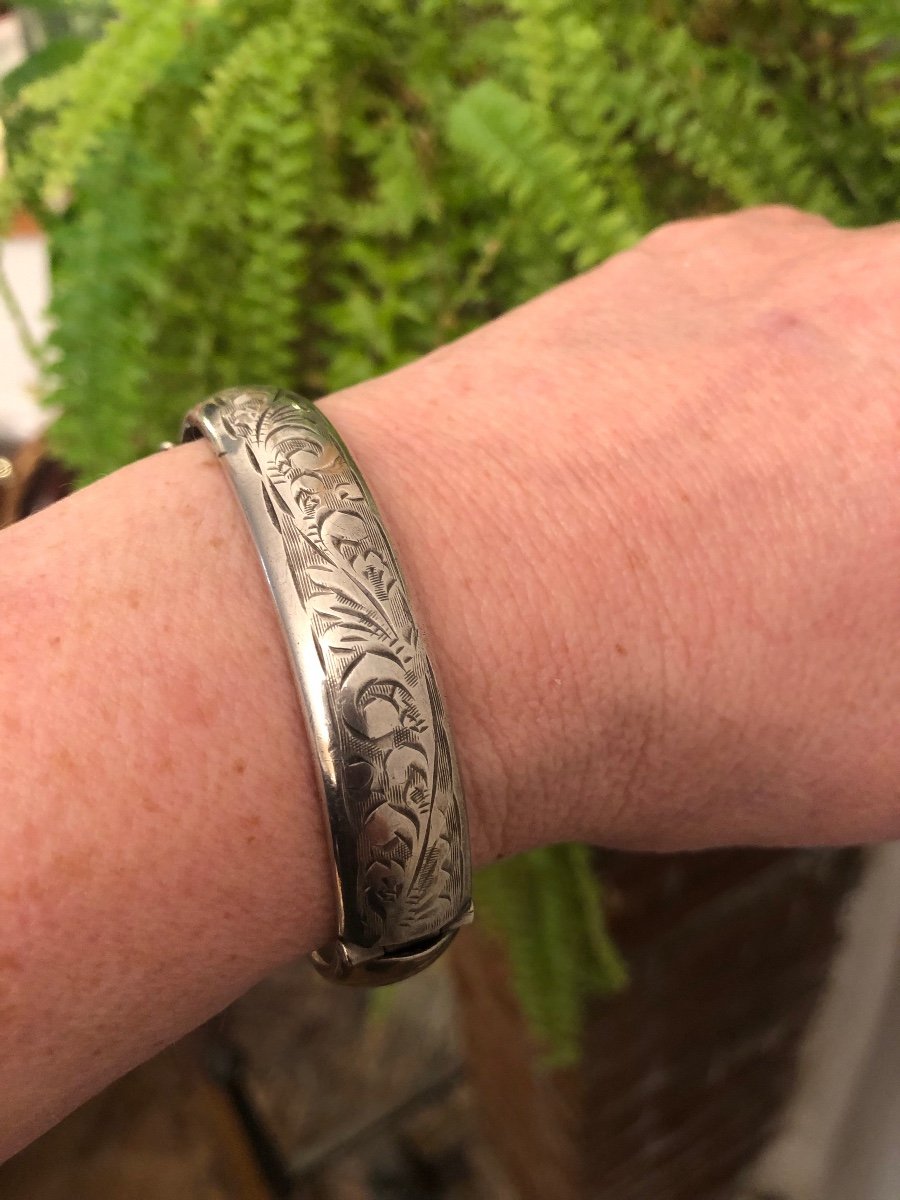 Semi-rigid Silver Bracelet 