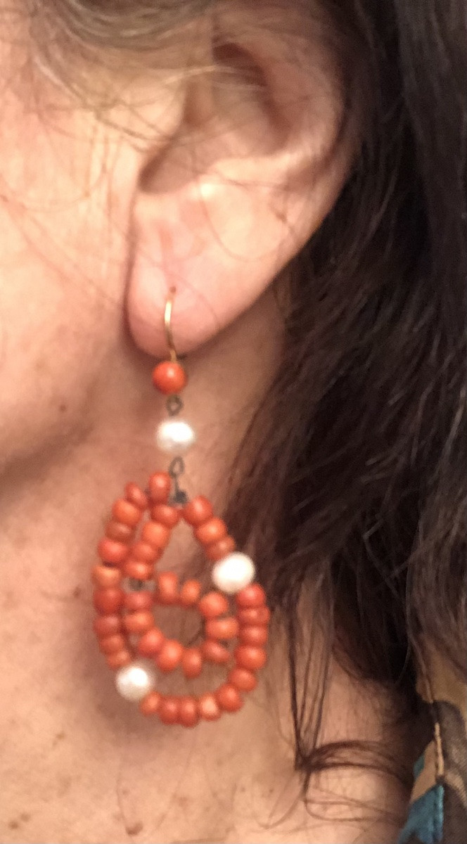 Boucles D’oreilles Corail -photo-4