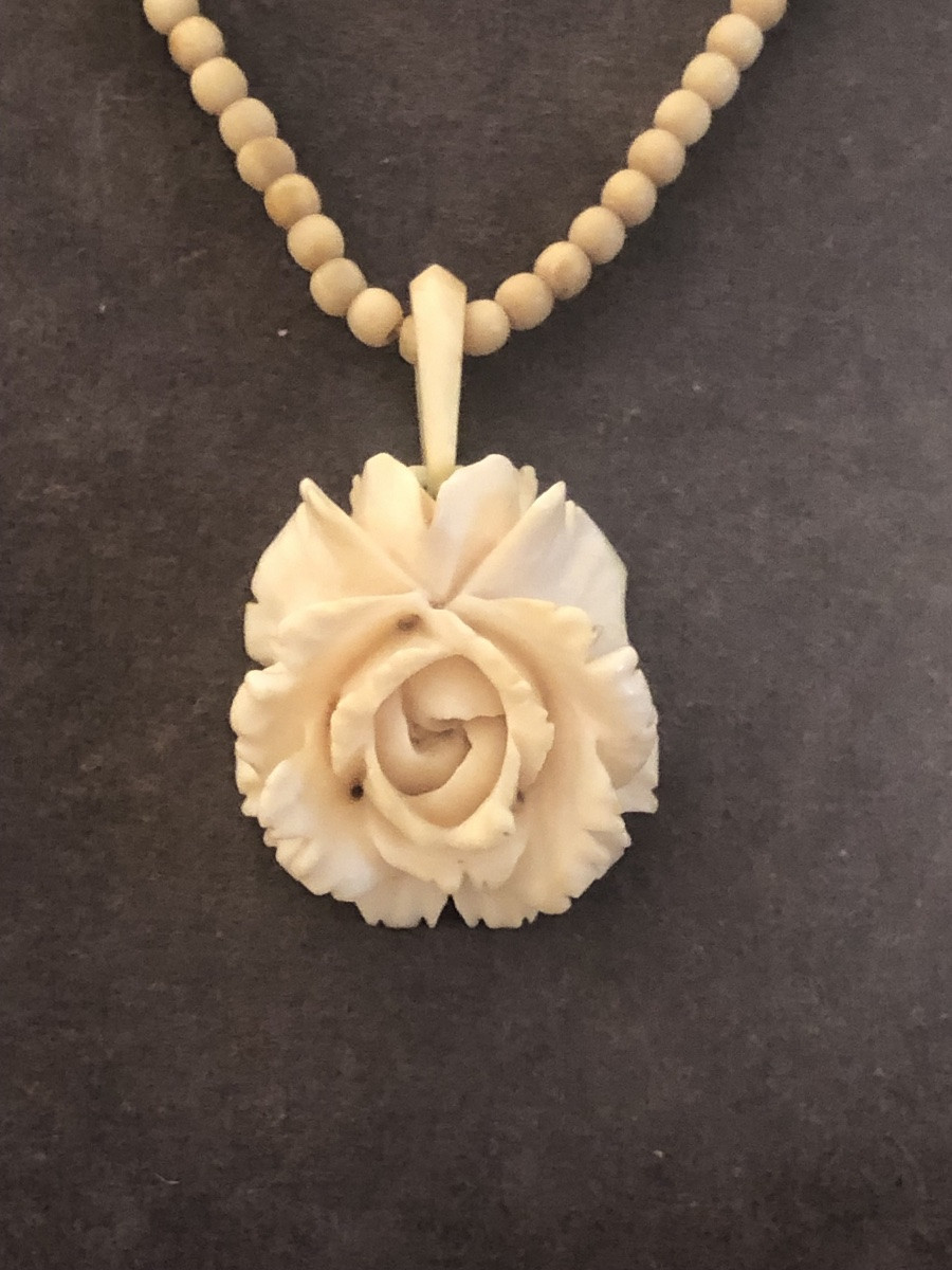 Art Nouveau Ivory Necklace -photo-4