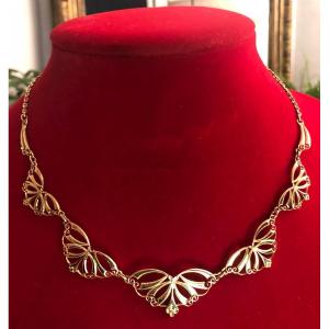 Gold Art-deco Necklace